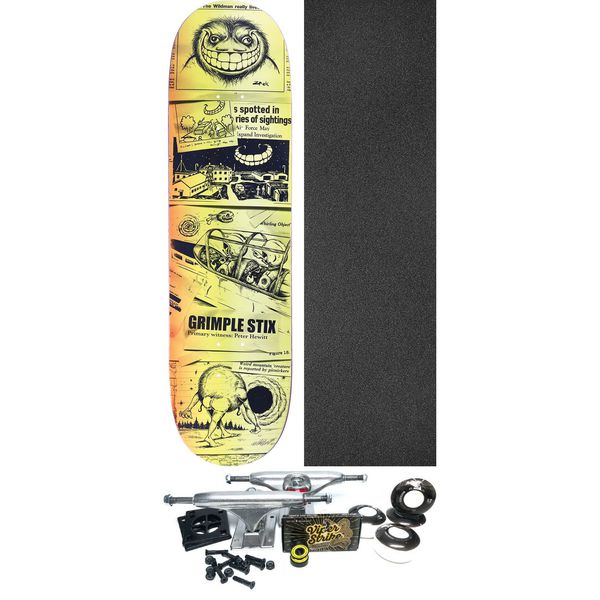 Anti Hero Skateboards Peter Hewitt Grimple Sight Skateboard Deck - 8.38" x 32.25" - Complete Skateboard Bundle